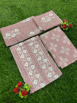 Drashti Creation Cotton Blend Floral Print Salwar Suit Material