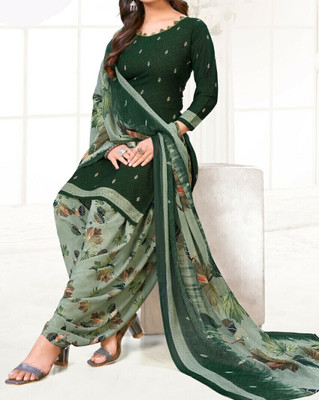 Dutt Textiles Crepe Floral Print Salwar Suit Material