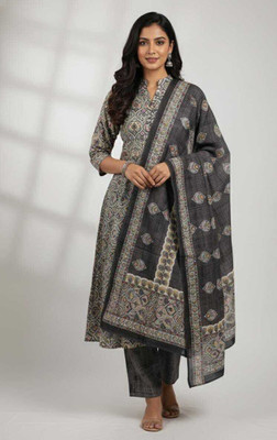 Chingaari Cotton Blend Floral Print Kurta Fabric