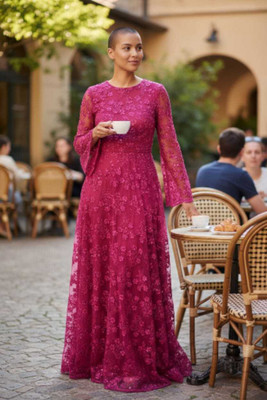 Ababile Net/Lace Embroidered Gown/Anarkali Kurta & Bottom Material