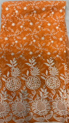 SATKAAR FASHIONS Georgette Embroidered Multipurpose Running Fabric