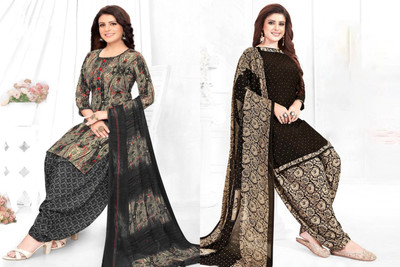 laxmi creation Crepe Printed Salwar Suit Material