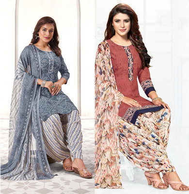 SEWDHAGA Crepe Self Design Salwar Suit Material