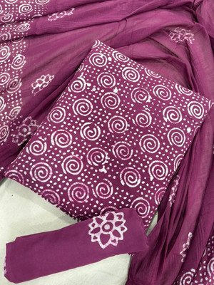 Aqsha batik Pure Cotton Printed Salwar Suit Material
