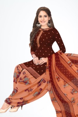 KASHII ENTERPRISE Crepe Polka Print Salwar Suit Material