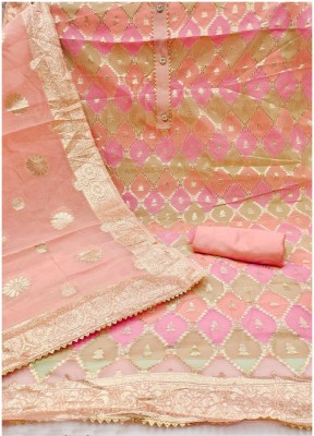 ISHA TRADE Jacquard Self Design Salwar Suit Material