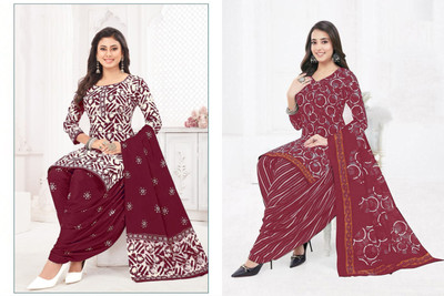 SEWDHAGA Crepe Printed Salwar Suit Material