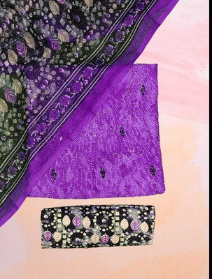 DEEPAK Chanderi Embroidered Salwar Suit Material