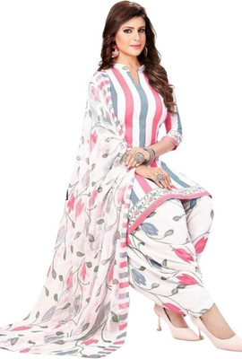 KASHII ENTERPRISE Crepe Striped Salwar Suit Material