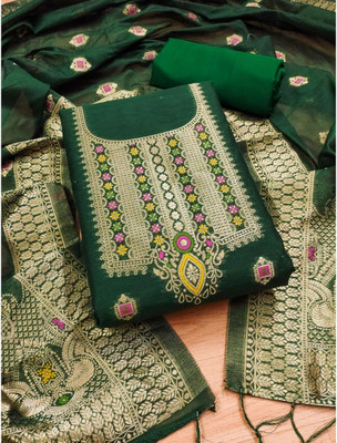 ABSECOM Cotton Silk Printed Salwar Suit Material