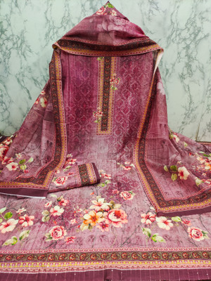 INITHI Muslin Floral Print Kurta & Palazzo Material