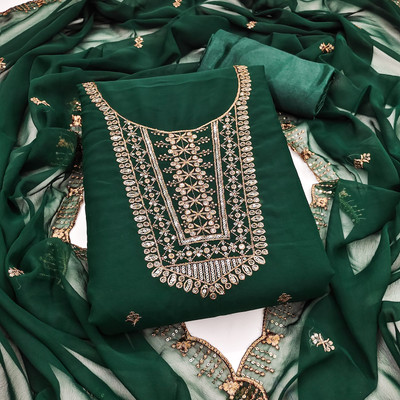 Nayanthara Trends Georgette Embroidered Salwar Suit Material