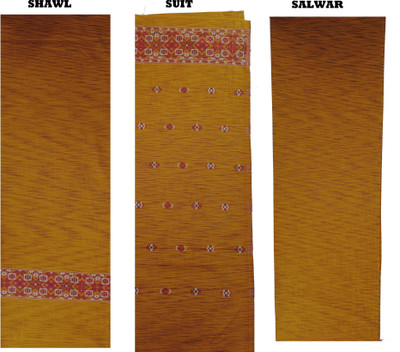 Vrinde Wool Embroidered Salwar Suit Material