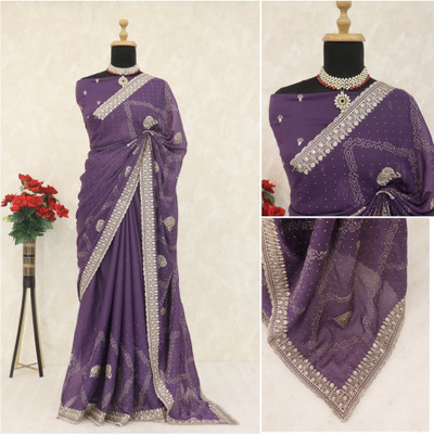 Mikhu Shop Georgette Embroidered Blouse Material
