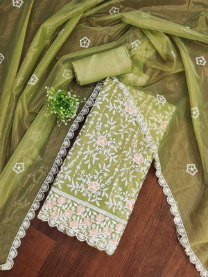 Tasrika Organza Embroidered Salwar Suit Material