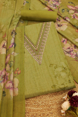 soch Linen Floral Print Salwar Suit Material