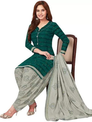 PINK WISH Crepe Printed Salwar Suit Material