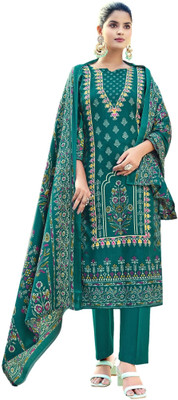 ShEmpire Wool Printed Salwar Suit Material
