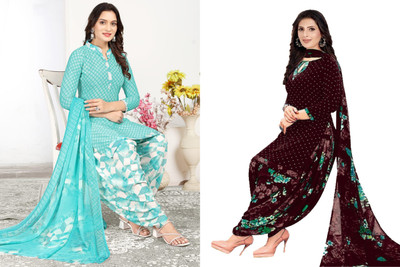 laxmi creation Crepe Printed, Striped Salwar Suit Material