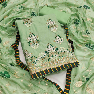 Kimisha Chanderi Embroidered Salwar Suit Material