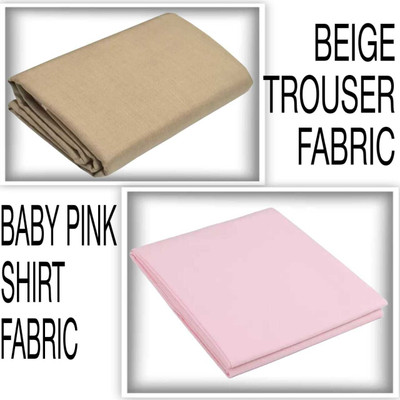 AARVISA Cotton Blend Solid Shirt & Trouser Fabric