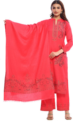 Indo Essence Wool Embroidered Kurta & Palazzo Material