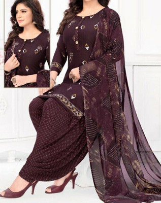 JESVI Crepe Solid Salwar Suit Material