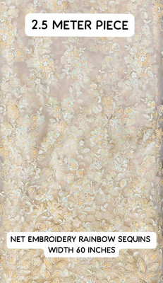 SATKAAR FASHIONS Net/Lace Embroidered Multipurpose Running Fabric
