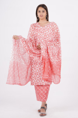 KWATCHI Pure Cotton Printed Salwar Suit Material