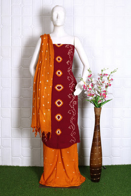 NIYAMI Viscose Rayon Polka Print, Printed, Self Design, Colorblock Salwar Suit Material