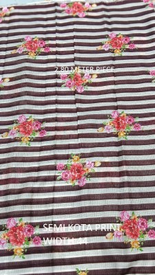 SATKAAR FASHIONS Silk Blend Floral Print Multipurpose Running Fabric