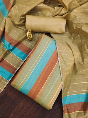 HERE&NOW Jacquard Striped Salwar Suit Material
