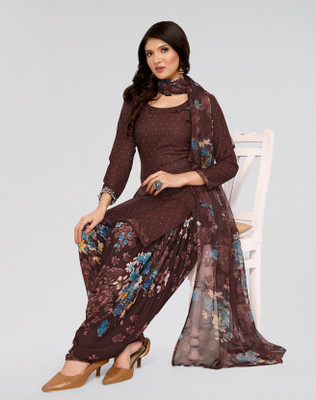 The Aumki Crepe Printed Salwar Suit Material