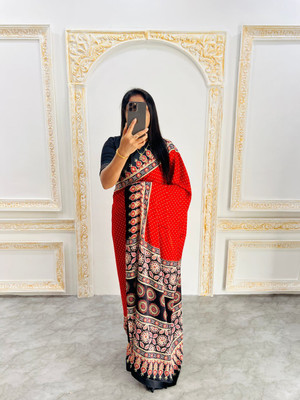 MJ TRENDZ Pure Silk Printed Blouse Material