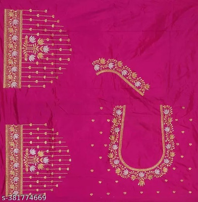Vraj Fashion Art Silk Embroidered Blouse Material