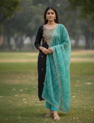 Chingaari Organza Embroidered Kurta Fabric