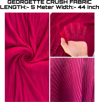 KRISHNAM TRENDS Georgette Self Design Multipurpose Running Fabric