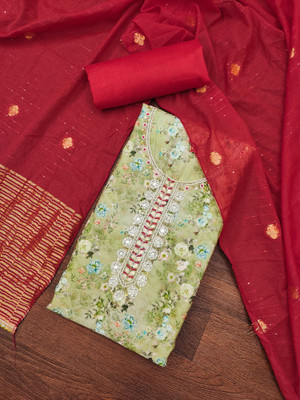 Tasrika Cotton Blend Floral Print Salwar Suit Material