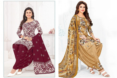 SEWDHAGA Crepe Printed Salwar Suit Material