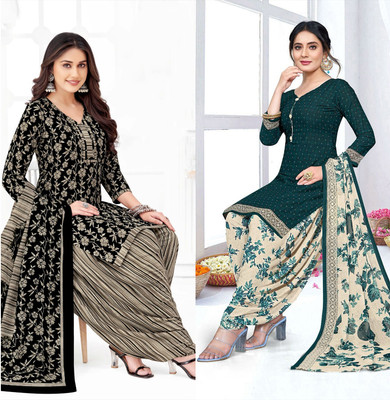 laxmi creation Crepe Printed Salwar Suit Material