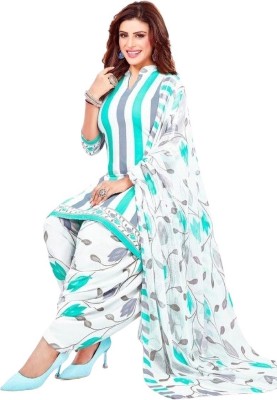 Om Creation Crepe Floral Print Salwar Suit Material