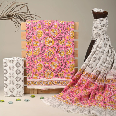 QADRI IMPEX Pure Cotton Printed Salwar Suit Material