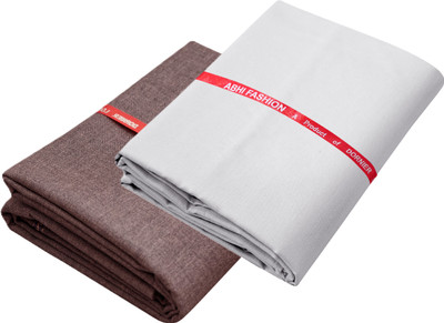 abhi fashion Cotton Blend Solid Shirt & Trouser Fabric