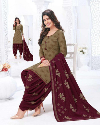 Om Creation Crepe Printed Salwar Suit Material