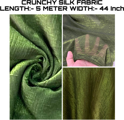 KRISHNAM TRENDS Silk Blend Self Design Multi-purpose Fabric