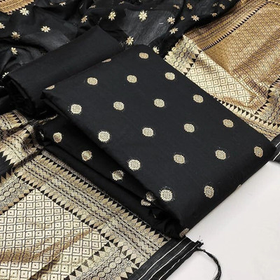 MAPRI Art Silk Embroidered Salwar Suit Material