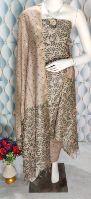 MOHEY DESI Silk Blend Printed Kurta & Churidar Material