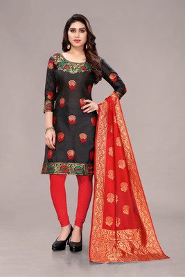 Krishiva Hub Jacquard Printed Kurta & Churidar Material