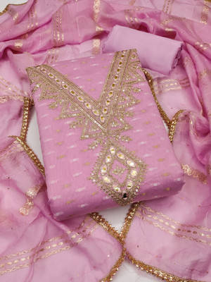 Divastri Chanderi Embroidered Salwar Suit Material