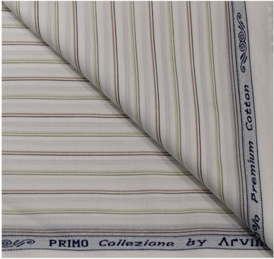 Arvind Pure Cotton Striped Shirt Fabric